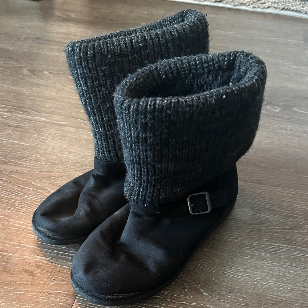 Mossimo Supply Co. Charcoal Knit Women's Boots
